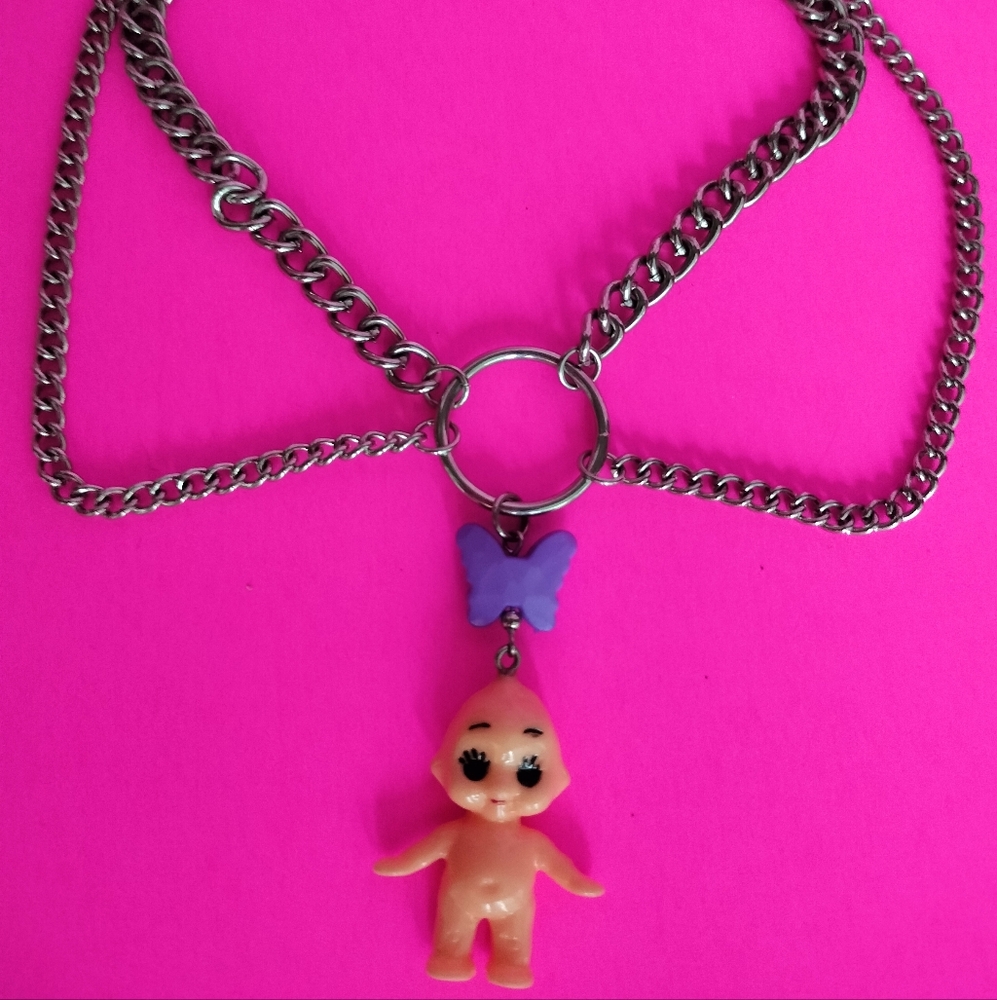 Kawaii Punk baby charm necklace